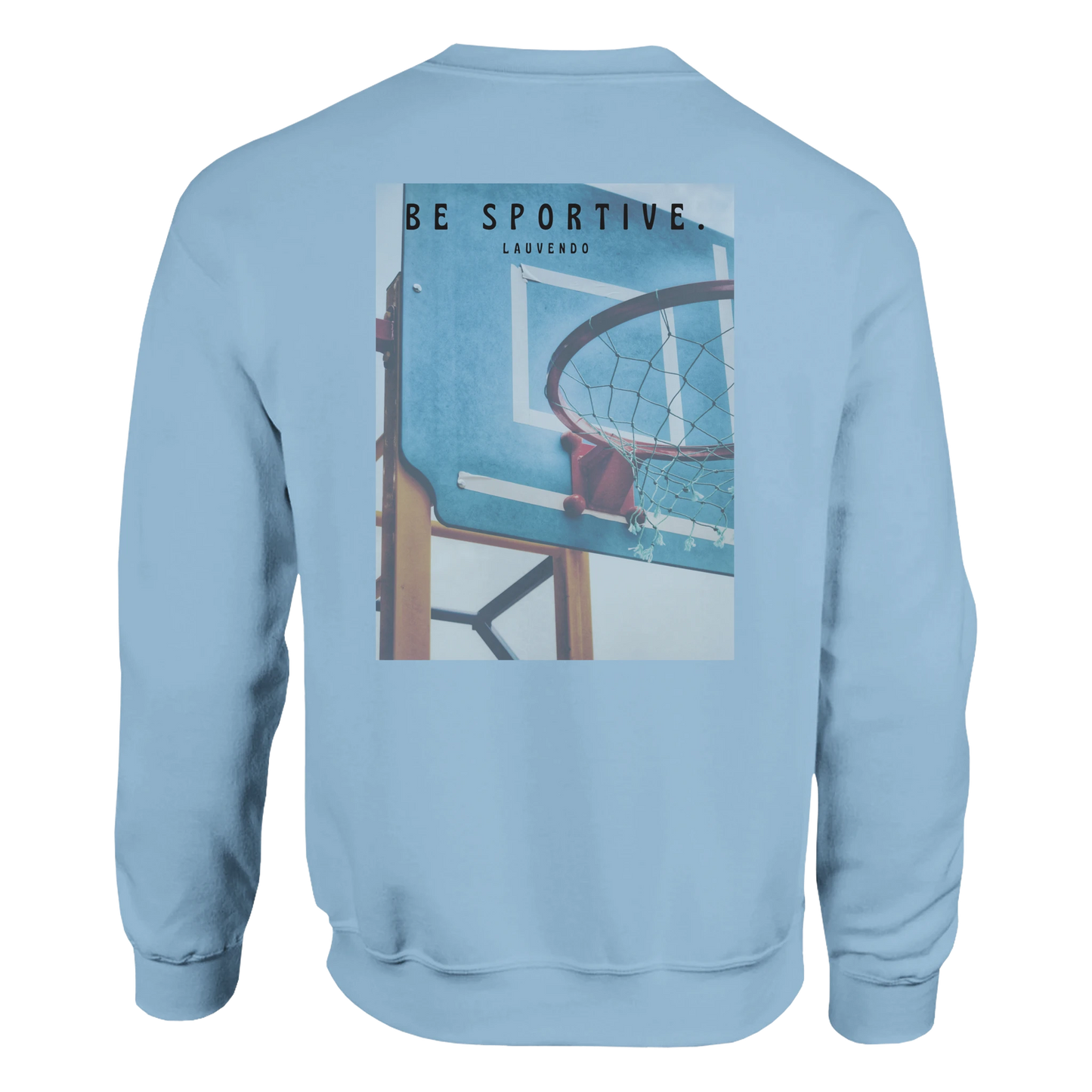Sweater met basketring - lichtblauw