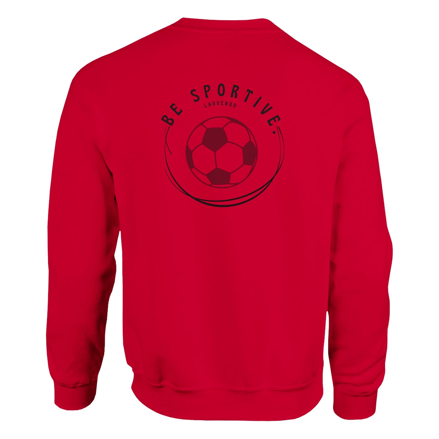 Sweater met voetbalprint - felrood